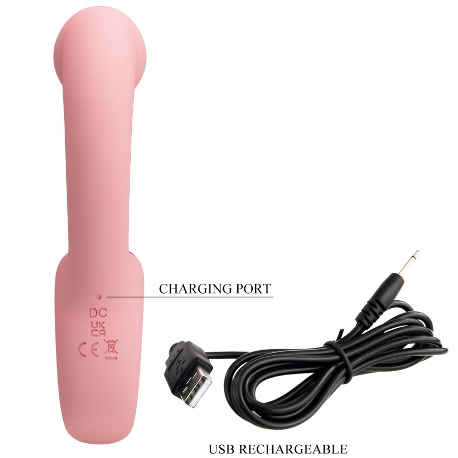 PRETTY LOVE - ERYNNYES VIBRATORE PUNTO G + STIMOLATORE CLITORIDEO 10 VIBRAZIONI ROSA – Vibratori HI-TECH – foto 8