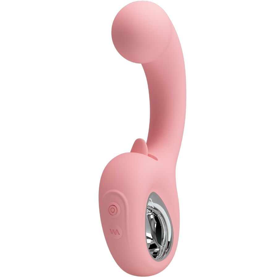 PRETTY LOVE - ERYNNYES VIBRATORE PUNTO G + STIMOLATORE CLITORIDEO 10 VIBRAZIONI ROSA – Vibratori HI-TECH – foto 2