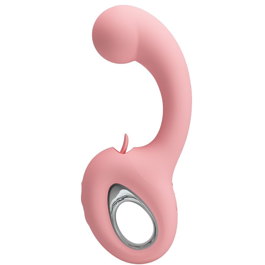 PRETTY LOVE - ERYNNYES VIBRATORE PUNTO G + STIMOLATORE CLITORIDEO 10 VIBRAZIONI ROSA – Vibratori HI-TECH