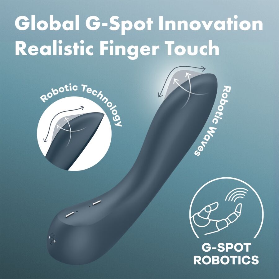 SATISFYER - G-SPOT WAVE 4 VIBRATORE PROGRAMMA 12 VIBRAZIONI GRIGIO SCURO – Vibratori a punto G – foto 6