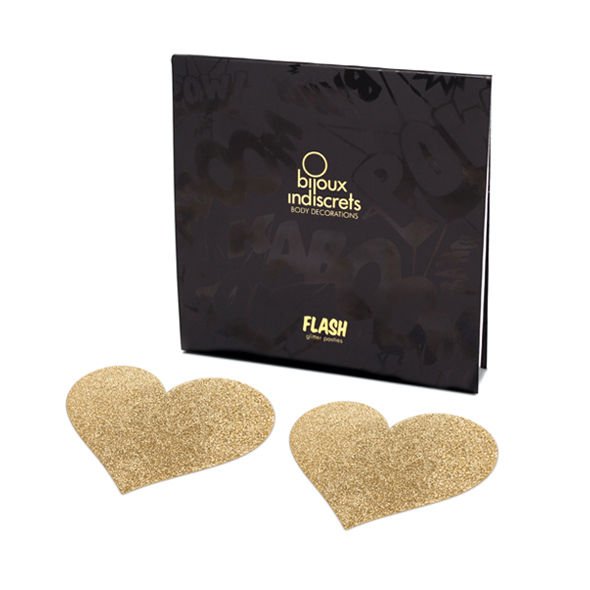 BIJOUX INDISCRETS - COPRI CAPEZZOLI FLASH CUORE DORATO – Fodere – foto 2