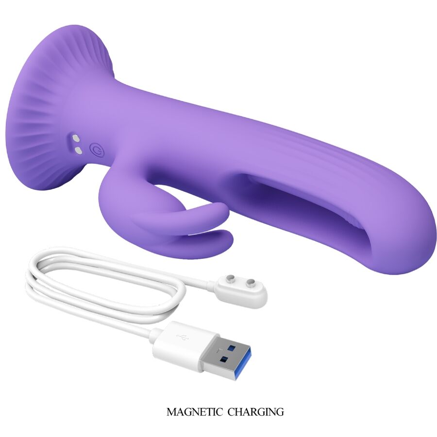 PRETTY LOVE - VIBRATORE CONIGLIO KILLMOULIS 12 MODALITÀ DI VIBRAZIONE VIOLA – Vibratori di coniglio – foto 8