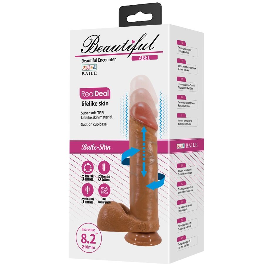 BAILE - ABEL DILDO REALISTICO 21 CM MULATTO – Vibratori realistici – foto 10