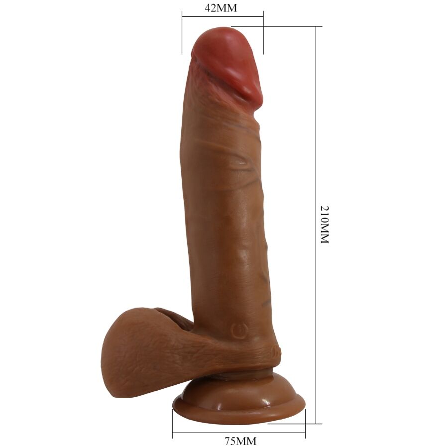 BAILE - ABEL DILDO REALISTICO 21 CM MULATTO – Vibratori realistici – foto 7