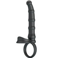 PRETTY LOVE - TATUM ANELLO PER PENE VIBRANTE CON TAPPO 10 VIBRAZIONI NERO – Anelli a doppia penetrazione