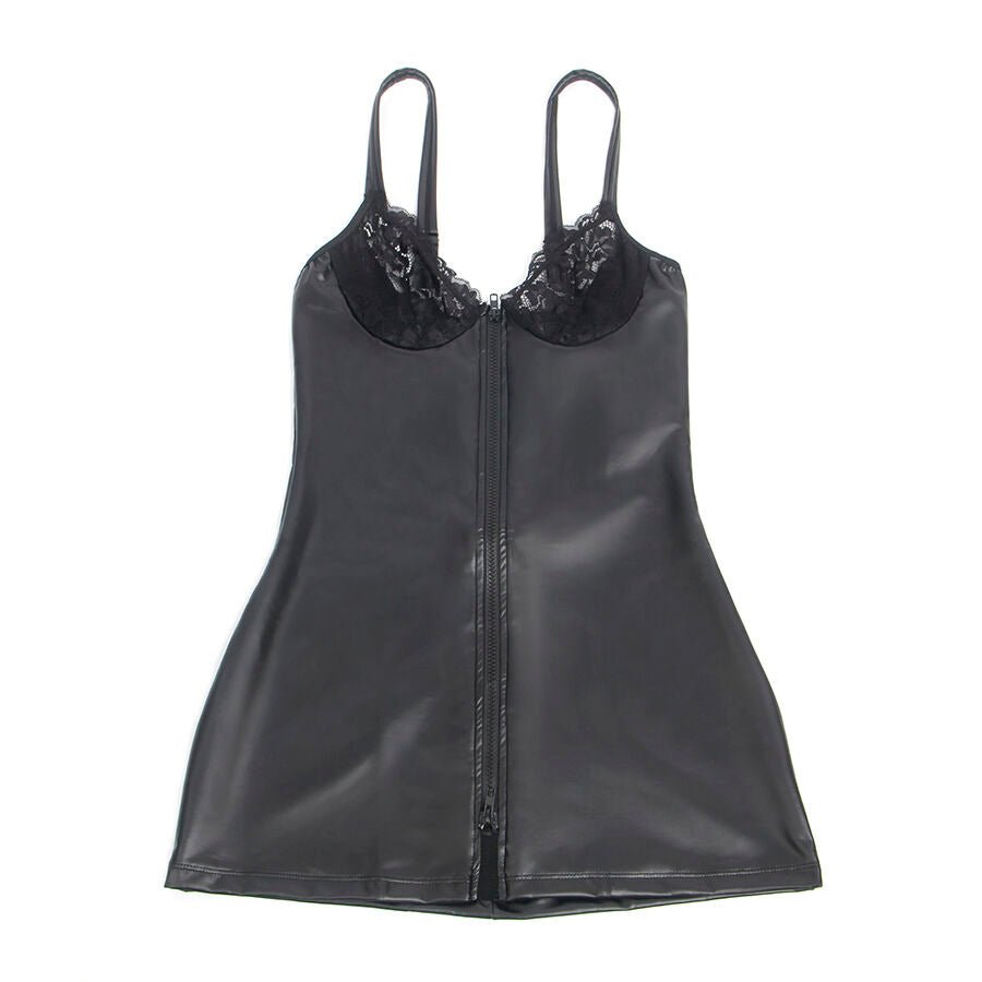 SUBBLIME - 957575 ABITO IN PELLE CON ZIP NERO L/XL – Abiti sexy – foto 5