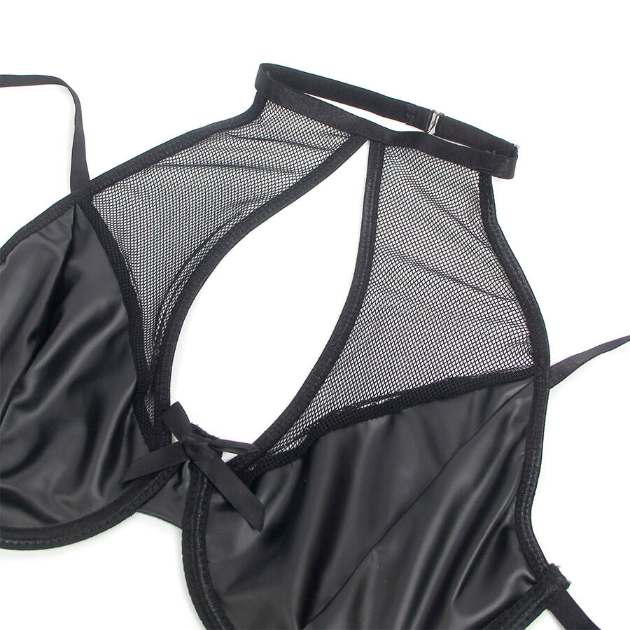 SUBBLIME - 957582 SET REGGISENO E GONNA IN PELLE NERO S/M – Insieme sexy della biancheria – foto 5