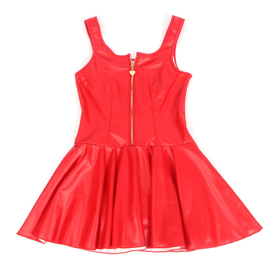 SUBBLIME - 957681 ABITO IN PELLE CON ZIP CUORE ROSSO S/M – Abiti sexy – foto 5