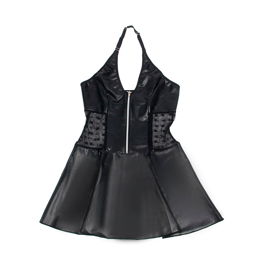 SUBBLIME - 957704 ABITO IN PELLE CON CERNIERA IN PIZZO NERO S/M – Abiti sexy – foto 5