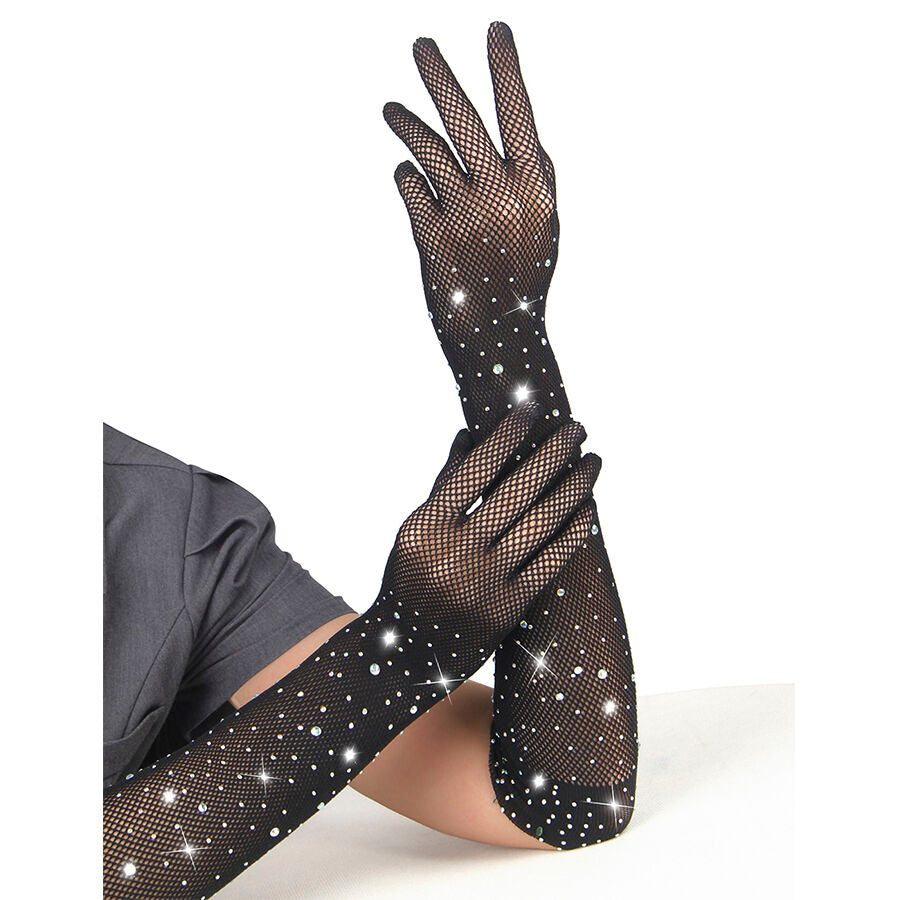 SUBBLIME - 957469SHINE GUANTI TRASPARENTI NERI S/M – Guanti di biancheria intima – foto 3