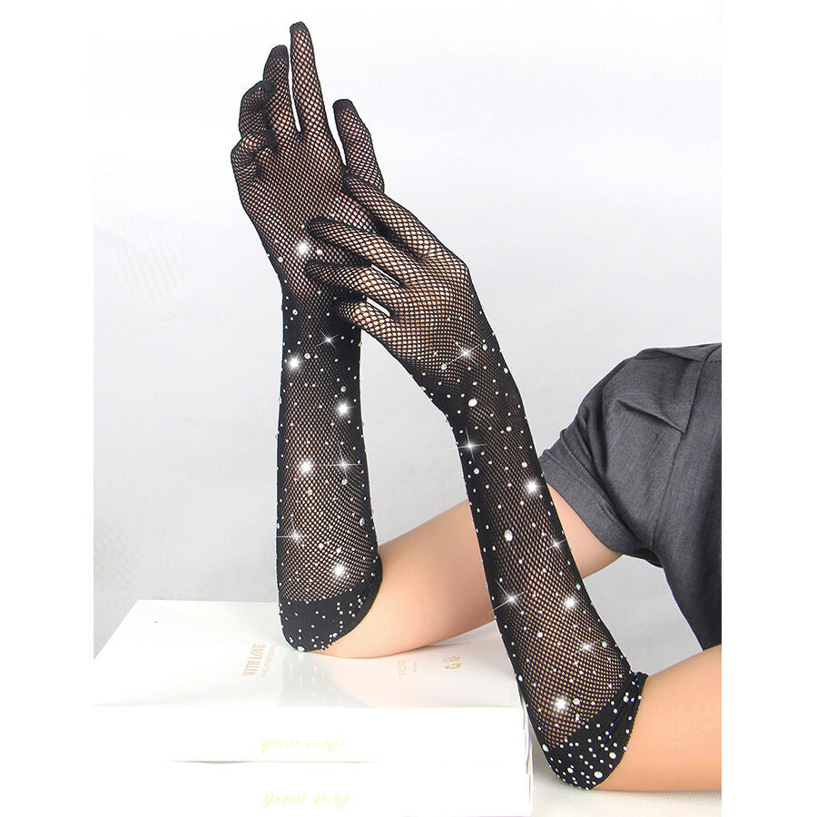 SUBBLIME - 957469SHINE GUANTI TRASPARENTI NERI S/M – Guanti di biancheria intima – foto 6