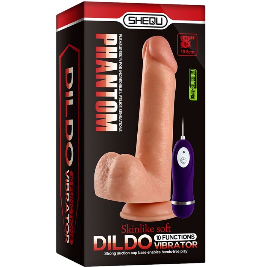 SHEQU - ADAM DILDO VIBRATORE CON TELECOMANDO 21 CM – Telecomando – foto 7