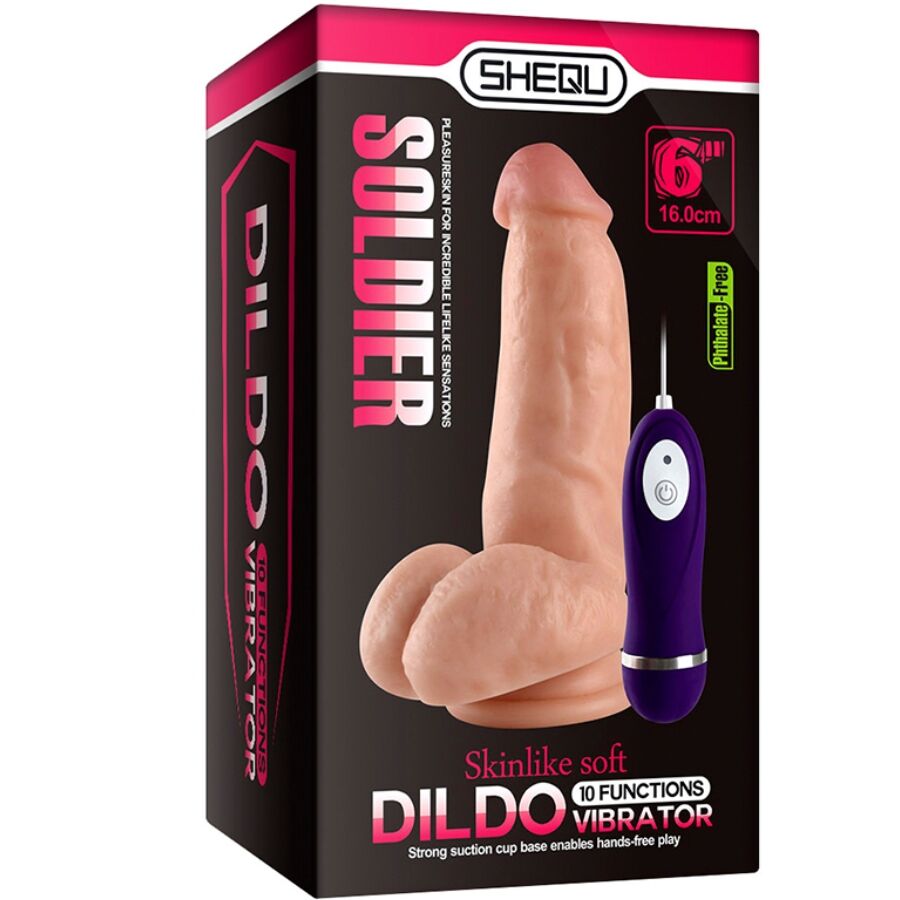 SHEQU - DILDO VIBRATORE SOLDATO CON TELECOMANDO 16 CM – Telecomando – foto 7