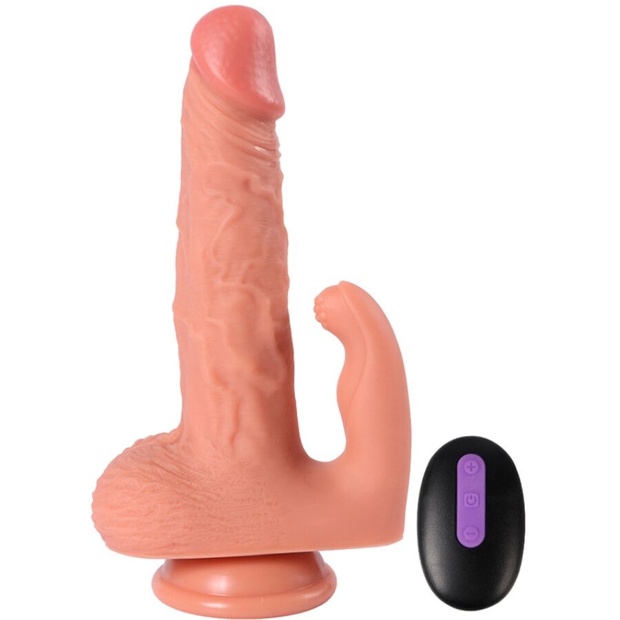 SHEQU - HAYDEN DILDO E STIMOLATORE CLITORIDE CON VIBRAZIONE E TELECOMANDO 16 CM – Telecomando – foto 4