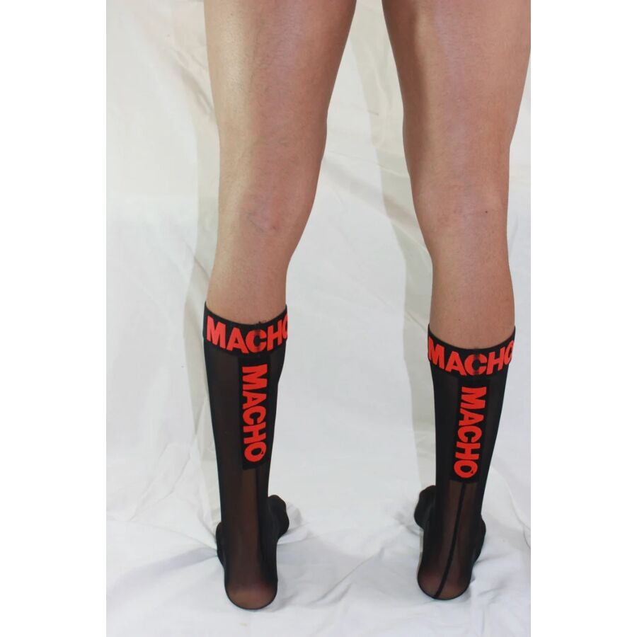 MACHO - CALZINI SOTTILI TAGLIA UNICA NERO/ROSSO – Calzini – foto 5