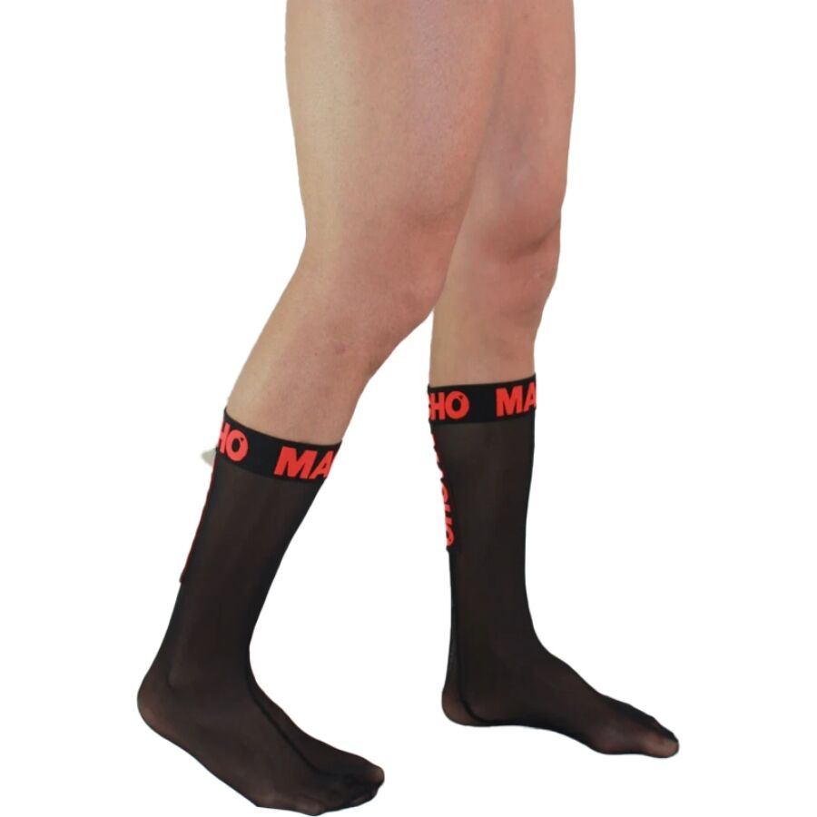 MACHO - CALZINI SOTTILI TAGLIA UNICA NERO/ROSSO – Calzini – foto 3