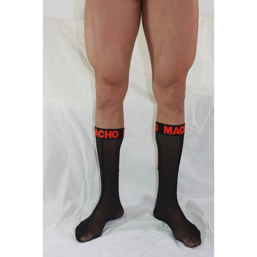MACHO - CALZINI SOTTILI TAGLIA UNICA NERO/ROSSO – Calzini – foto 4