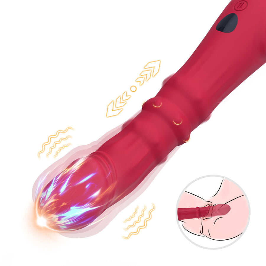 ARMONY - DILDO VIBRATORE STIMOLATORE PUNTO A TERMOREGOLABILE ROSSO – Vibratori a punto G – foto 9