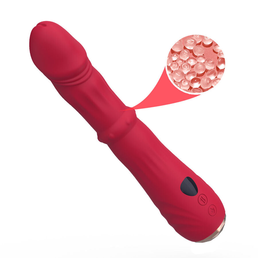 ARMONY - DILDO VIBRATORE STIMOLATORE PUNTO A TERMOREGOLABILE ROSSO – Vibratori a punto G – foto 6