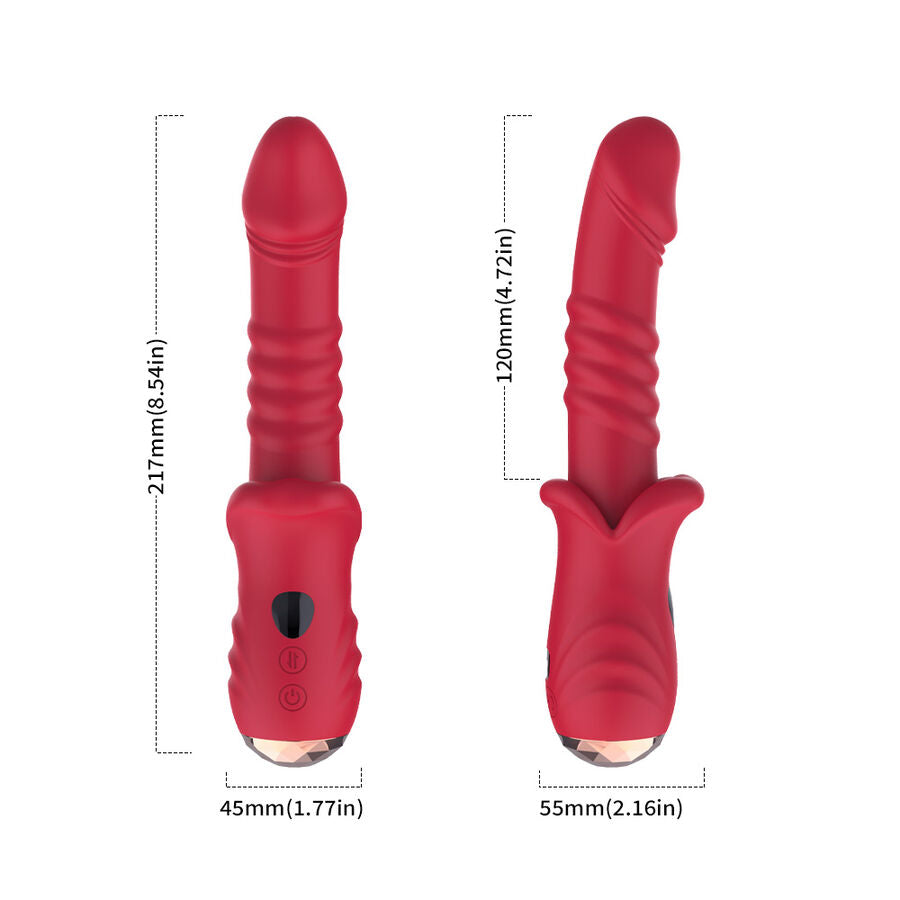 ARMONY - POINT A DILDO VIBRATORE STIMOLANTE ROSSO – Vibratori a punto G – foto 6