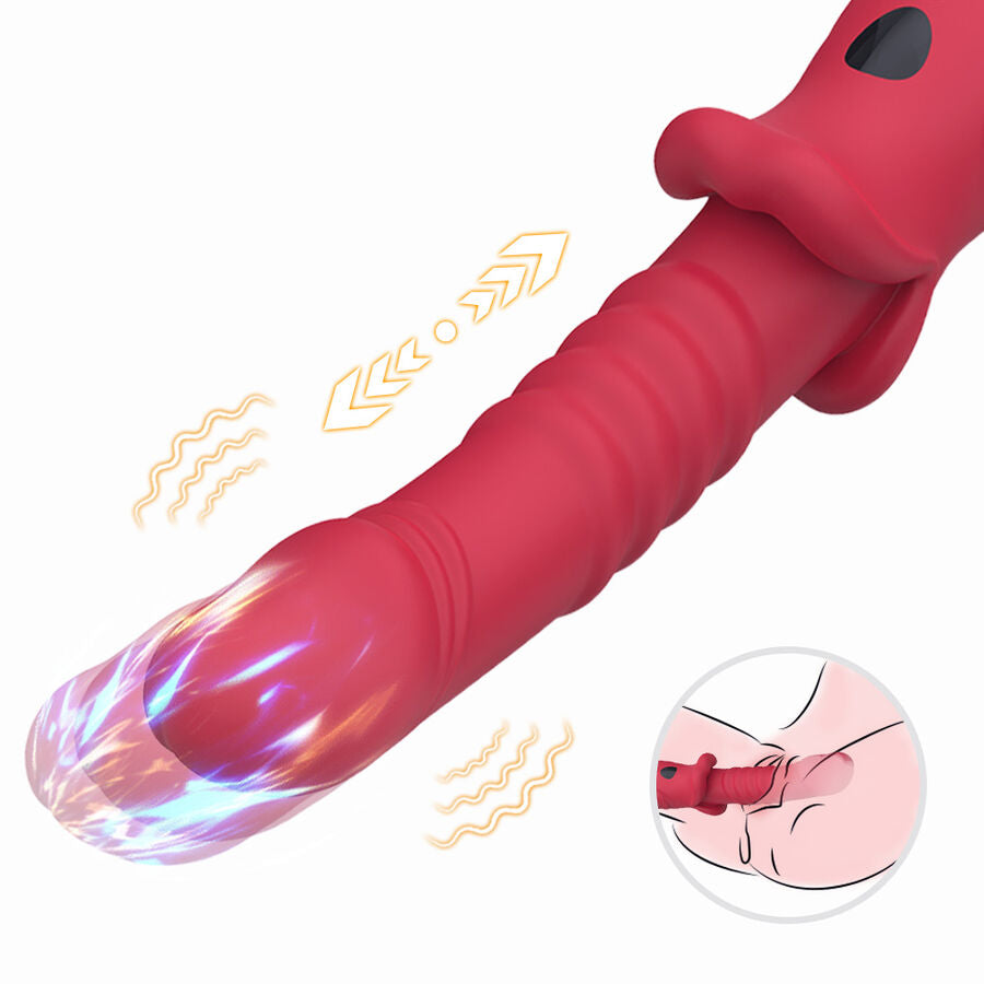 ARMONY - POINT A DILDO VIBRATORE STIMOLANTE ROSSO – Vibratori a punto G – foto 9