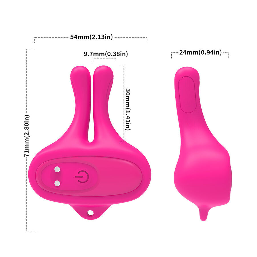 ARMONY - MORSETTI PER CAPEZZOLI MAGNETICI VIBRANTI A FORMA DI CONIGLIO ROSA – Morsetti per capezzoli per sadomasochismo – foto 7