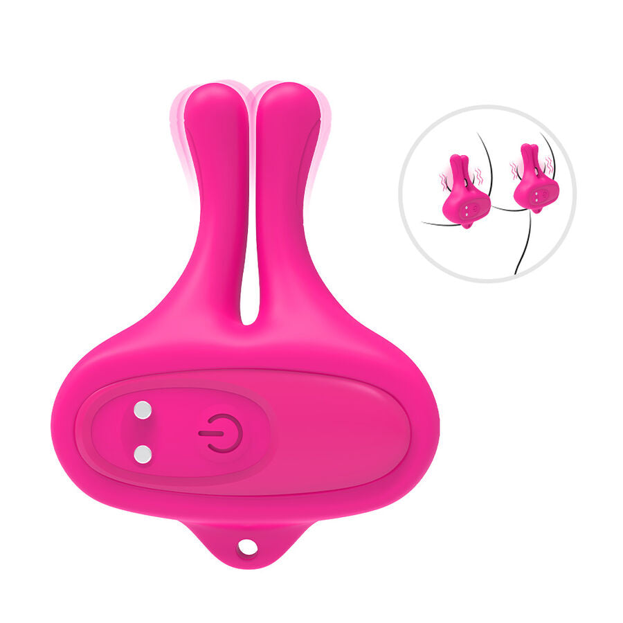 ARMONY - MORSETTI PER CAPEZZOLI MAGNETICI VIBRANTI A FORMA DI CONIGLIO ROSA – Morsetti per capezzoli per sadomasochismo – foto 9