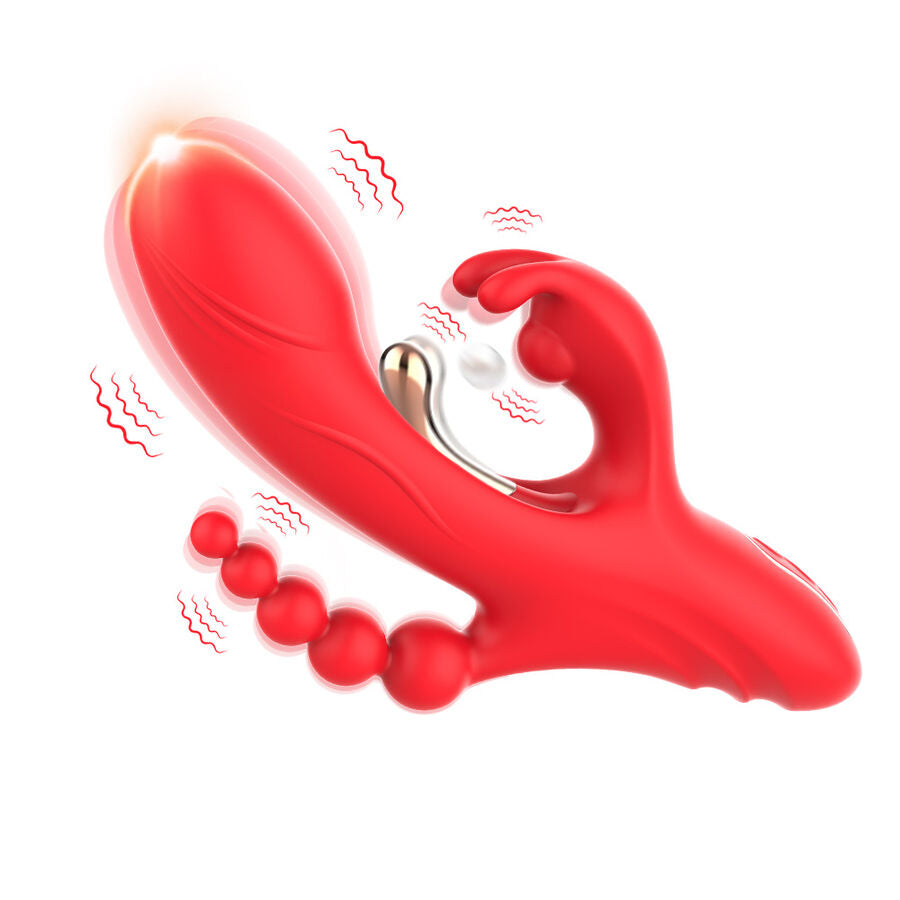 ARMONY - VIBRATORE STIMOLATORE PUNTO G E CLITORIDE ROSSO – Vibratori a punto G – foto 4