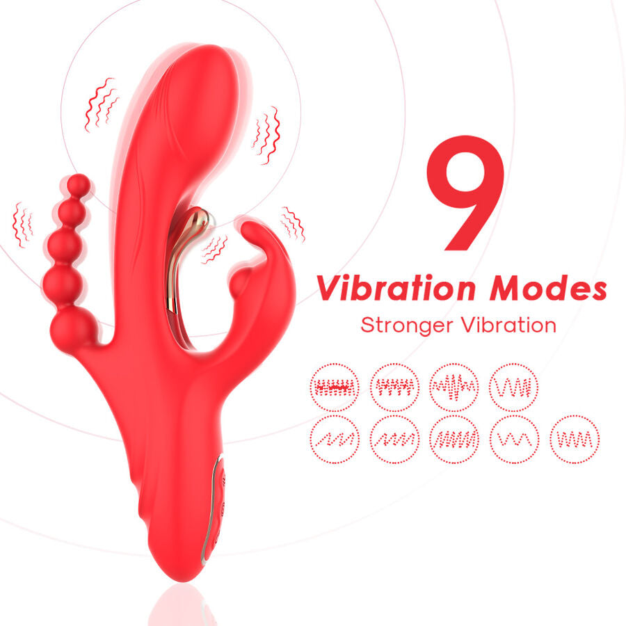 ARMONY - VIBRATORE STIMOLATORE PUNTO G E CLITORIDE ROSSO – Vibratori a punto G – foto 3