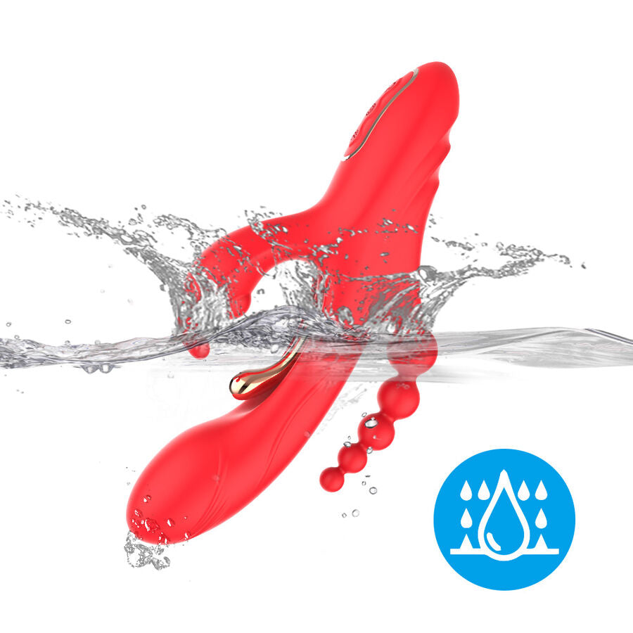 ARMONY - VIBRATORE STIMOLATORE PUNTO G E CLITORIDE ROSSO – Vibratori a punto G – foto 7