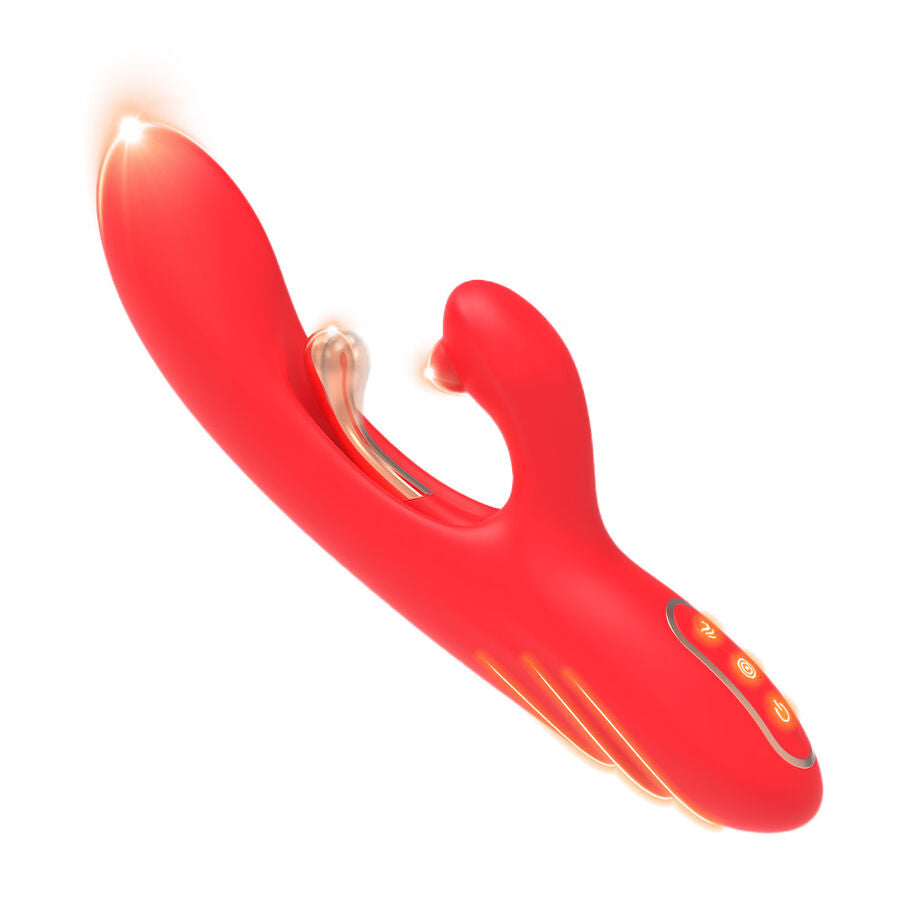 ARMONY - VIBRATORE STIMOLATORE PUNTO G E CLITORIDE CON LINGUA OSCILLANTE ROSSO – Vibratori a punto G – foto 2