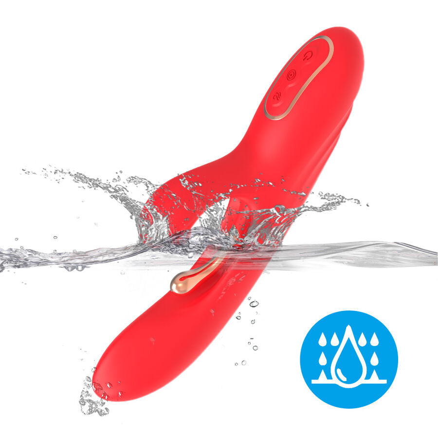 ARMONY - VIBRATORE STIMOLATORE PUNTO G E CLITORIDE CON LINGUA OSCILLANTE ROSSO – Vibratori a punto G – foto 7