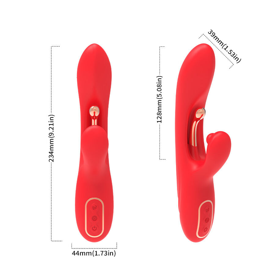 ARMONY - VIBRATORE STIMOLATORE PUNTO G E CLITORIDE CON LINGUA OSCILLANTE ROSSO – Vibratori a punto G – foto 6