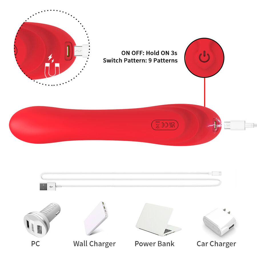 ARMONY - VIBRATORE CON LINGUA OSCILLANTE ROSSO – Vibratori HI-TECH – foto 9