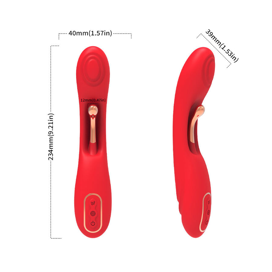 ARMONY - VIBRATORE CON LINGUA OSCILLANTE ROSSO – Vibratori HI-TECH – foto 8