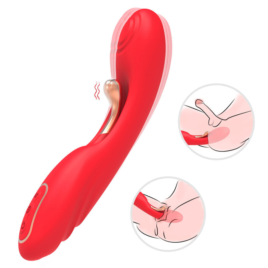 ARMONY - VIBRATORE CON LINGUA OSCILLANTE ROSSO – Vibratori HI-TECH – foto 2