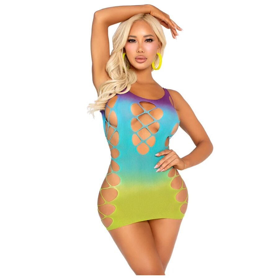 LEG AVENUE - MINI ABITO SENZA CUCITURE CON APERTURE OCEANO – Abiti sexy