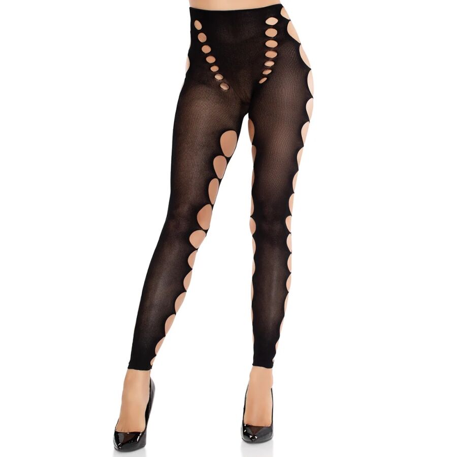 LEG AVENUE - CALZE COPRENTI SENZA CUCITURE CON TAGLIO AI PIEDI NERE – Calzini