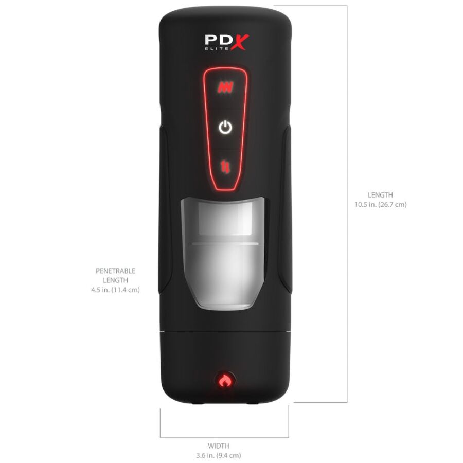 PDX ELITE - MASTURBATORE AUTOMATICO MILK ME HOTTER CON VIBRAZIONE A SPINTA E EFFETTO CALORE – Masturbatore automatico – foto 5