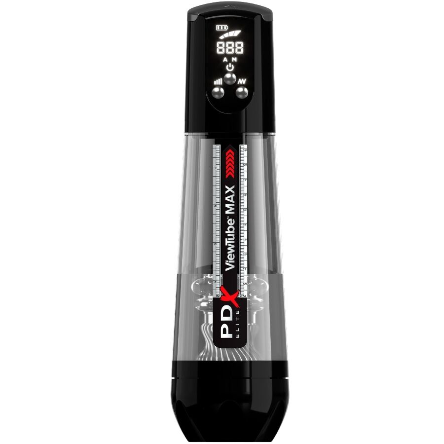 PDX ELITE - VIEWTUBE MAX VIEW MASTURBATORE AUTOMATICO CON ASPIRAZIONE TRASPARENTE – Masturbatore automatico