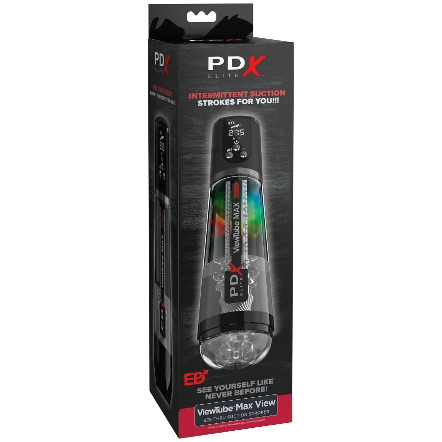 PDX ELITE - VIEWTUBE MAX VIEW MASTURBATORE AUTOMATICO CON ASPIRAZIONE TRASPARENTE – Masturbatore automatico – foto 2