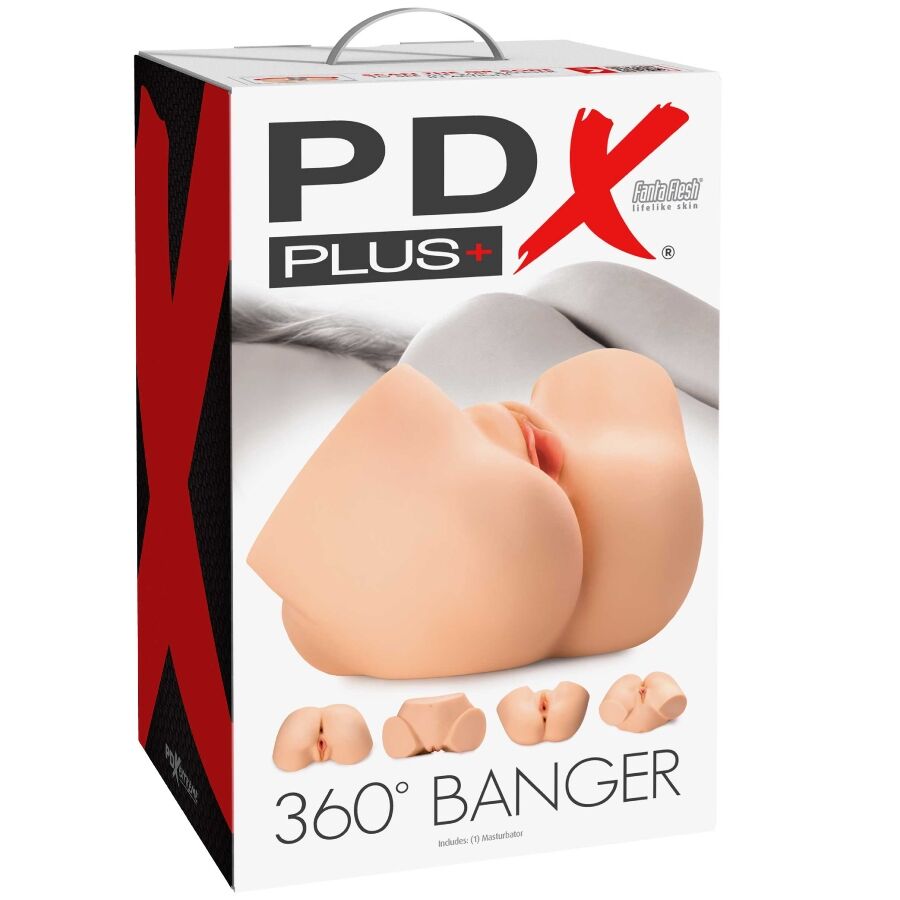 PDX PLUS - MASTURBATORE ANALE E VAGINA REALISTICO 360 BANGER – Dimensioni reali delle bambole – foto 2
