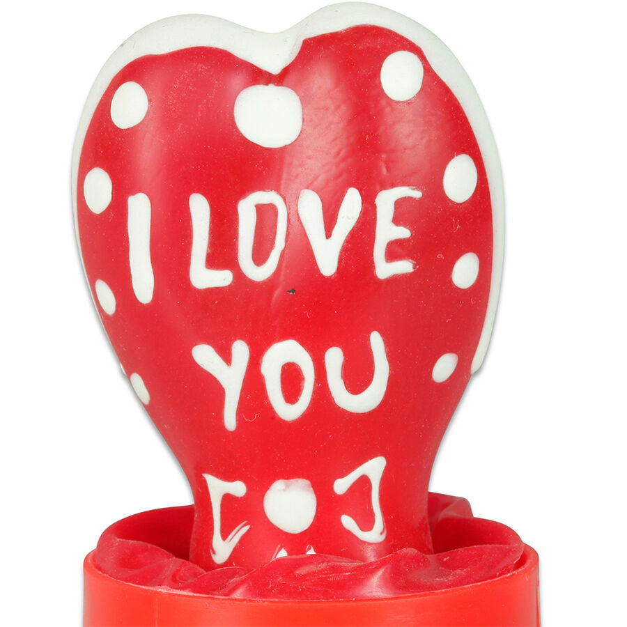 CONDOMERIE - PRESERVATIVI NOVITÀ DIPINTI A MANO CUORE - MODELLO I LOVE YOU 2 – Preservativi Divertenti