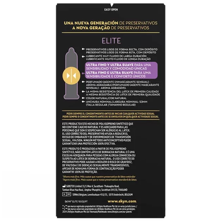 SKYN - ELITE ULTRA-THIN CONDOMS 10 UNITÀ – Senza latex – foto 2