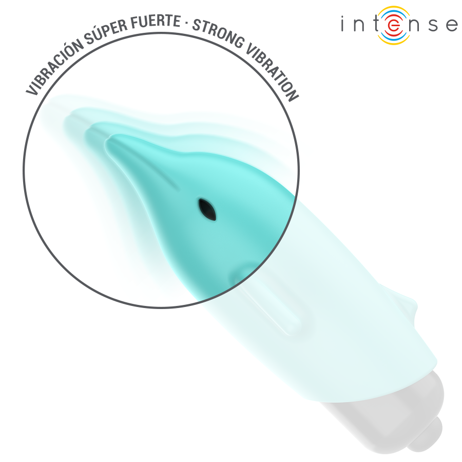 INTENSE - ECHO VIBRANTE BULLET DELFINO BLU 8 X 4,7 CM – Proiettili vibranti – foto 5
