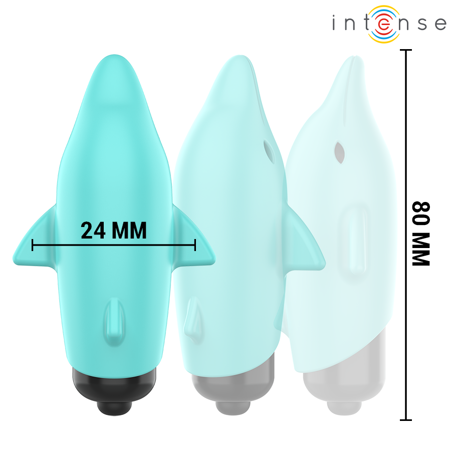 INTENSE - ECHO VIBRANTE BULLET DELFINO BLU 8 X 4,7 CM – Proiettili vibranti – foto 3