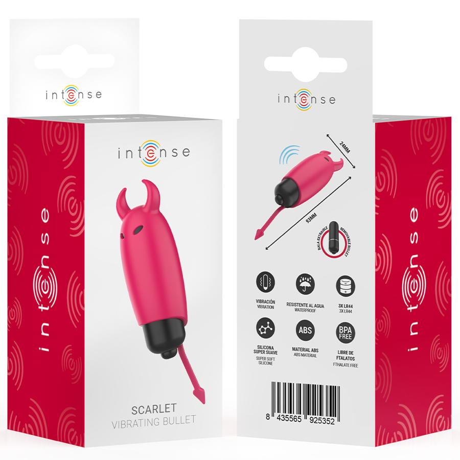 INTENSE - PROIETTILE VIBRANTE SCARLATTO RED DEMON 9,3 X 2,4 CM – Proiettili vibranti – foto 7