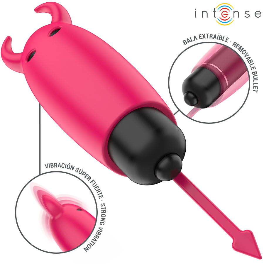 INTENSE - PROIETTILE VIBRANTE SCARLATTO RED DEMON 9,3 X 2,4 CM – Proiettili vibranti – foto 4