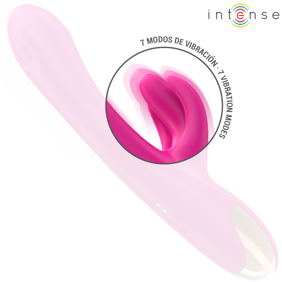 INTENSE - VIBRATORE MULTIFUNZIONE CONIGLIO BRITNEY 23 CM ROSA – Vibratori di coniglio – foto 5