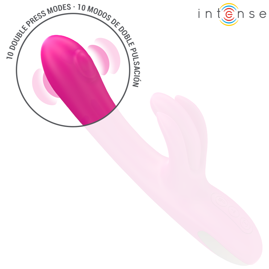 INTENSE - VIBRATORE MULTIFUNZIONE CONIGLIO BRITNEY 23 CM ROSA – Vibratori di coniglio – foto 7